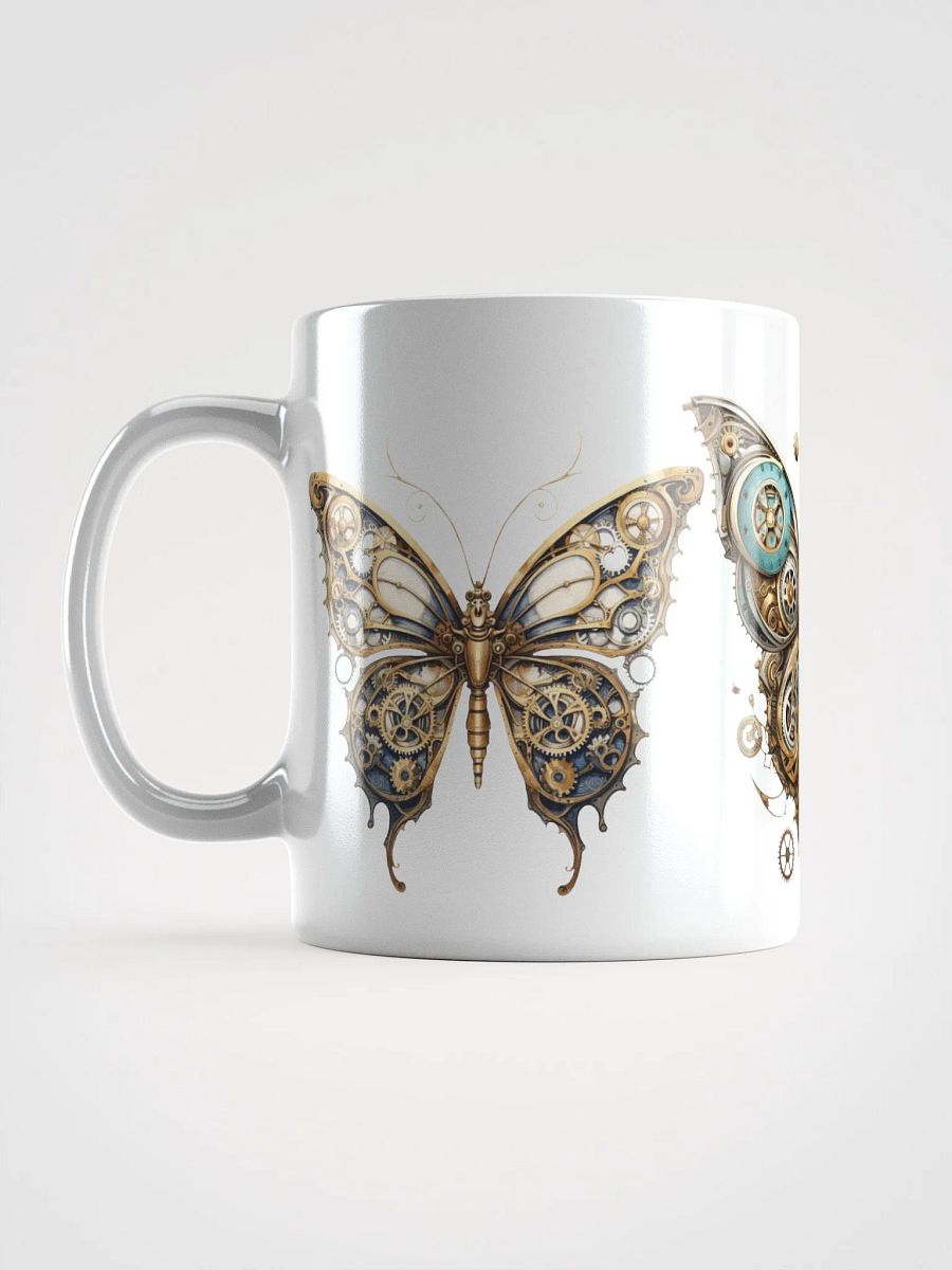 Steampunk Butterflies White Glossy Mug product image (3)