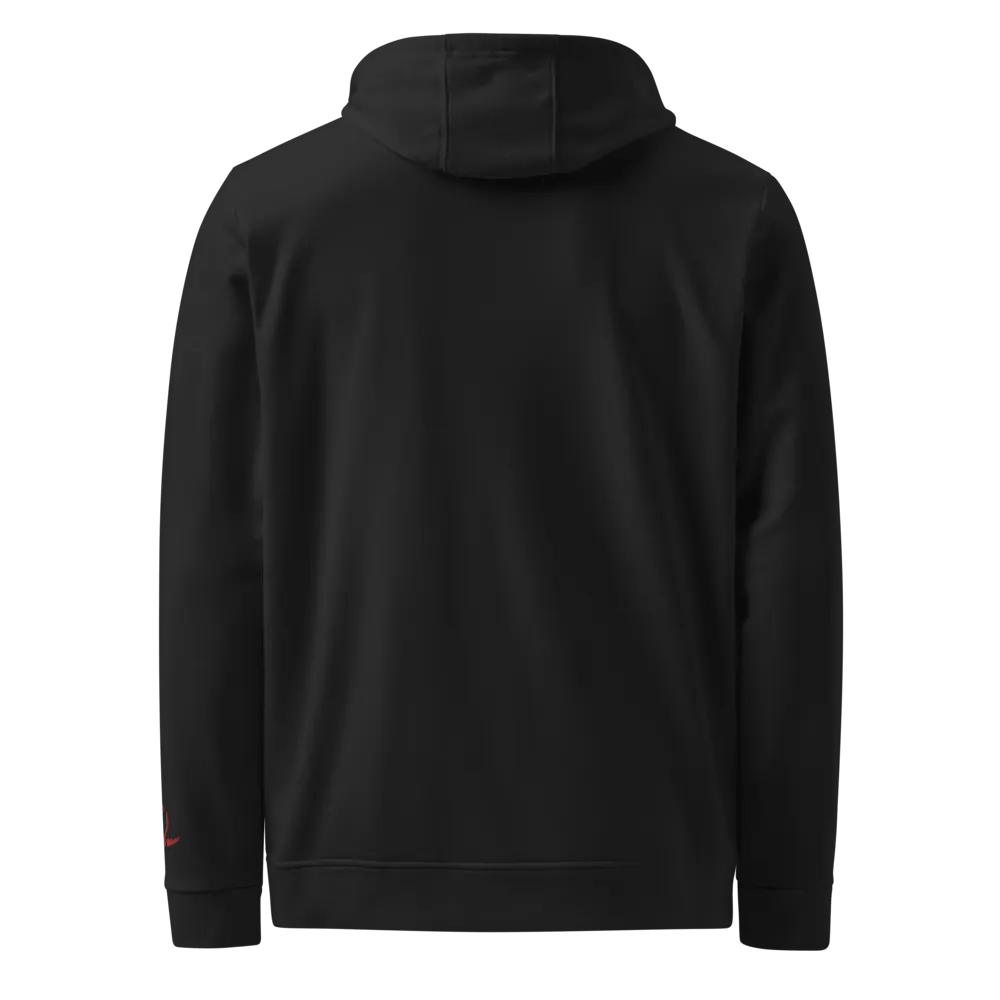 Red Brushstroke Hoodie, Artistic Logo Gift, Adidas Fleece Hoodie product image (5)