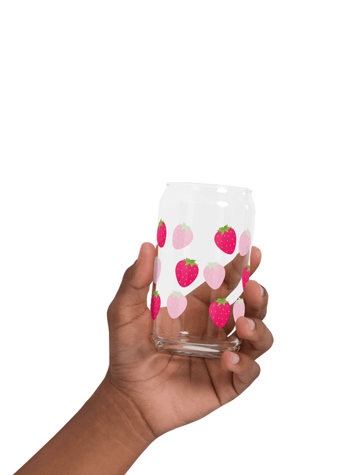 Strawberries on can shaped-glass product image (4)