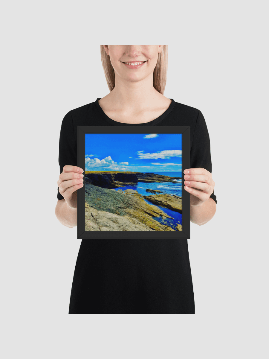 Rock meats water Framed photography Poster product image (1)