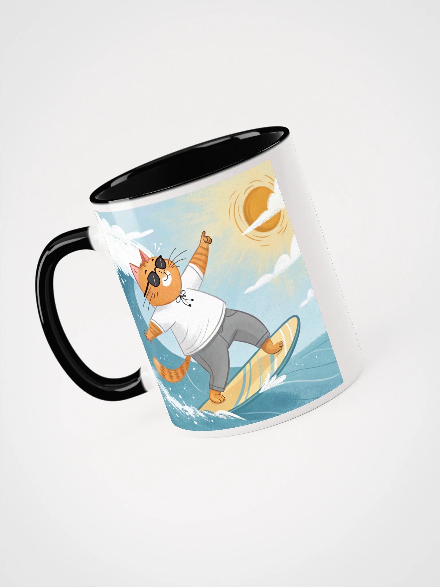 Surfing Cat Ceramic Mug product image (37)