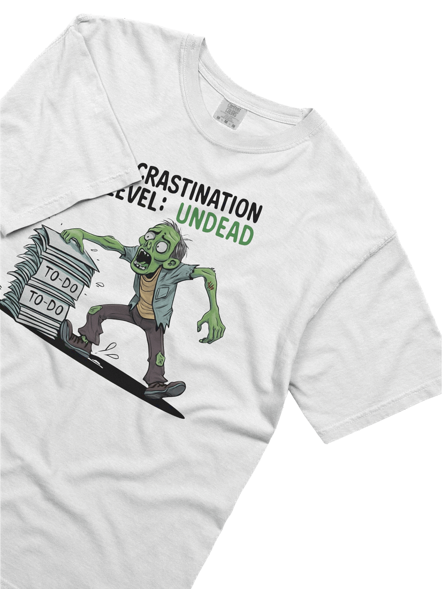 Men's Halloween Procrastination Level: Undead Zombie T-Shirt – Funny To-Do List Graphic Tee for Chronic Procrastinators product image (3)
