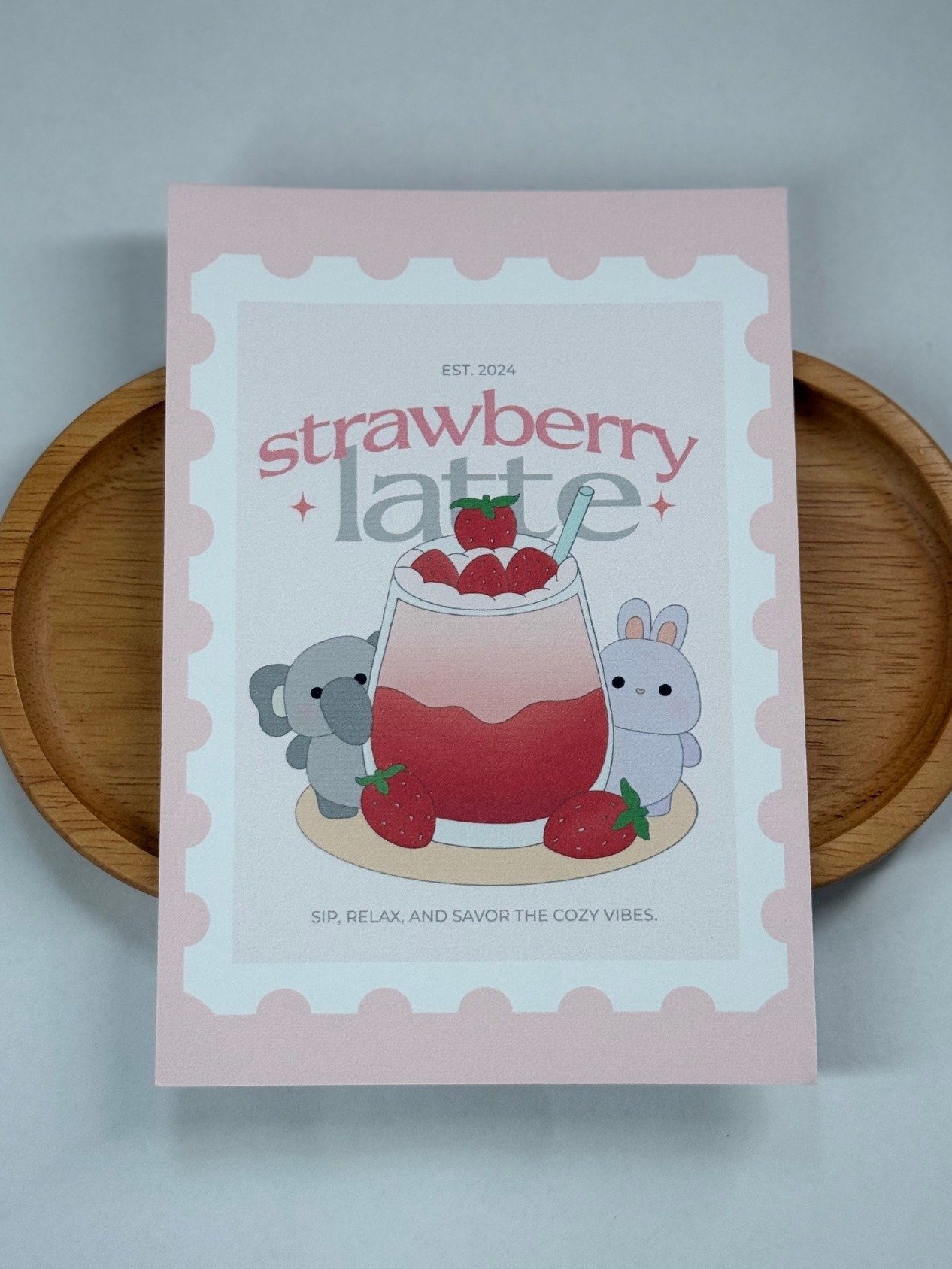 Strawberry Latte Postcard product image (1)