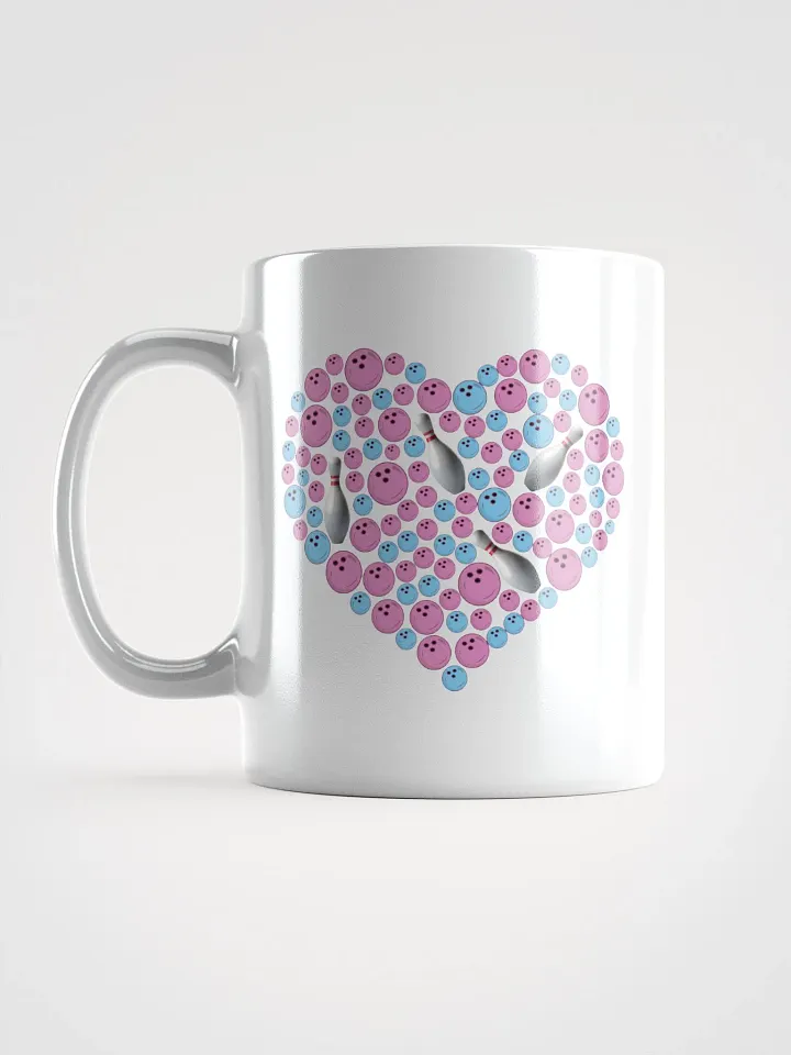 Pure Heart Bowling Pink And Blue Bowling Ball Heart Mug product image (1)
