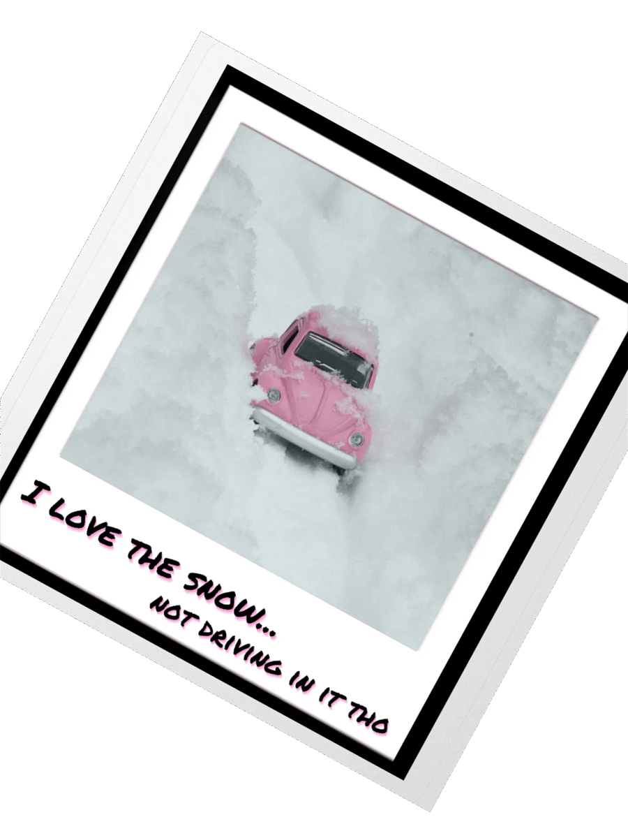 Car in the Snow Sticker product image (2)