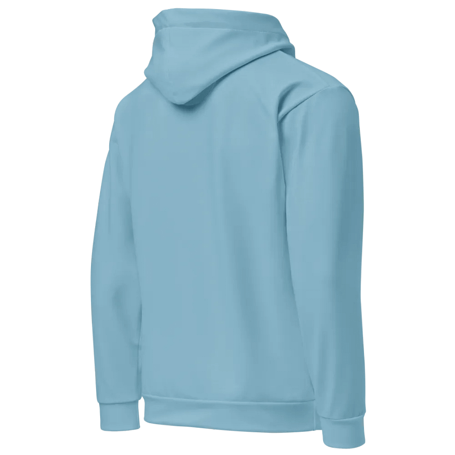 Plain Light Blue Soft Summer Unisex Recycled Polyester Heavyweight Premium Hoodie by Treasure Pie product image (4)