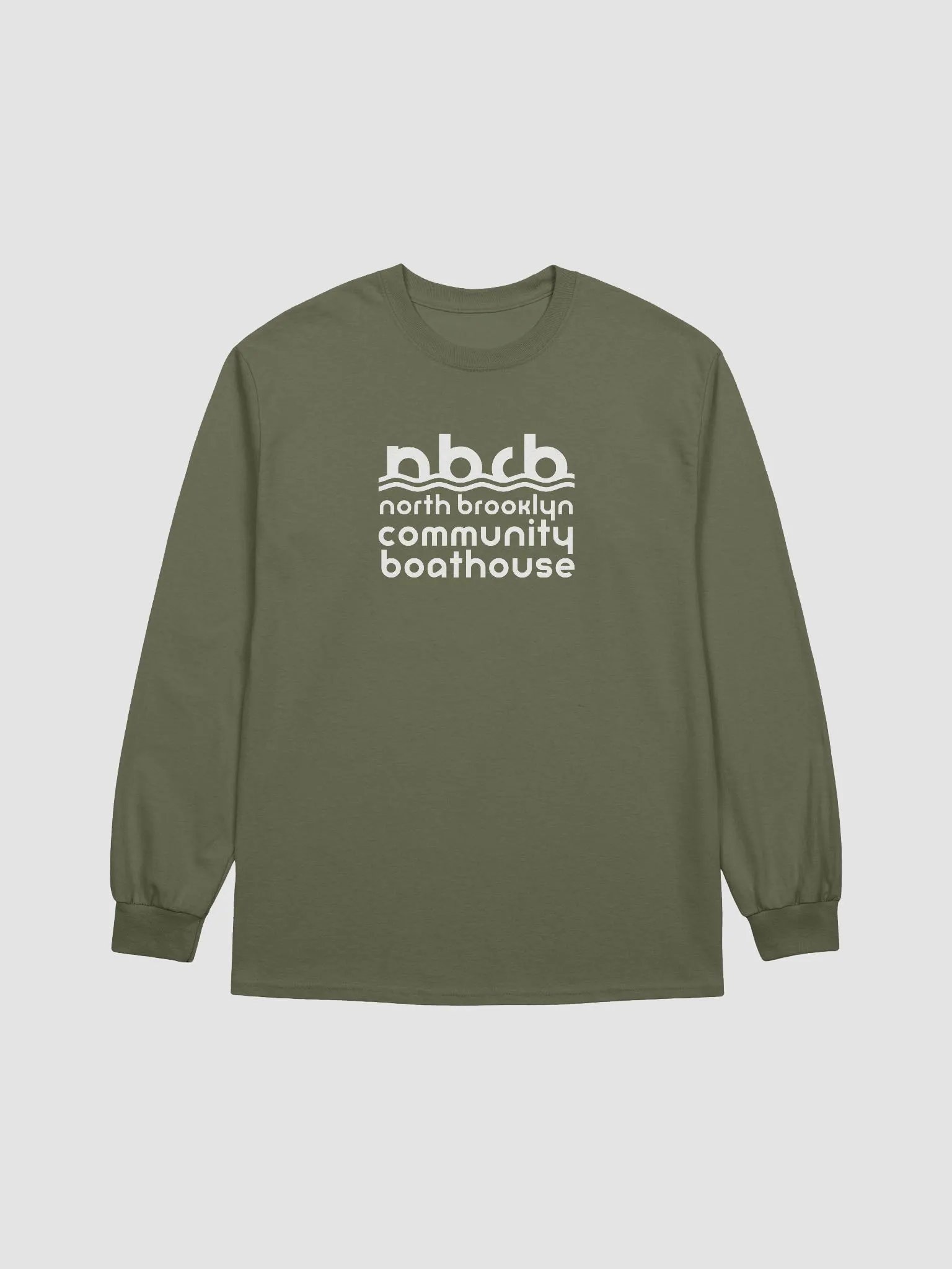 Gildan Long Sleeve Unisex Tee - Full Logo in White product image (13)