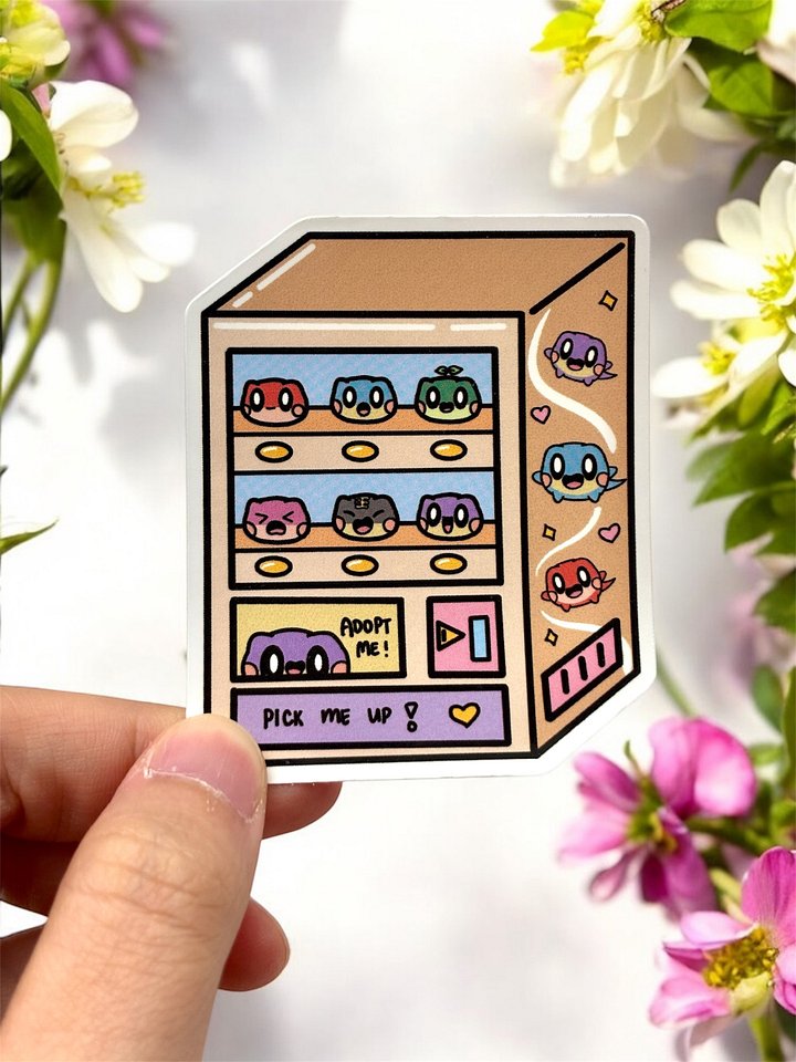 Vending Machine Dinobean Vinyl Sticker product image (1)