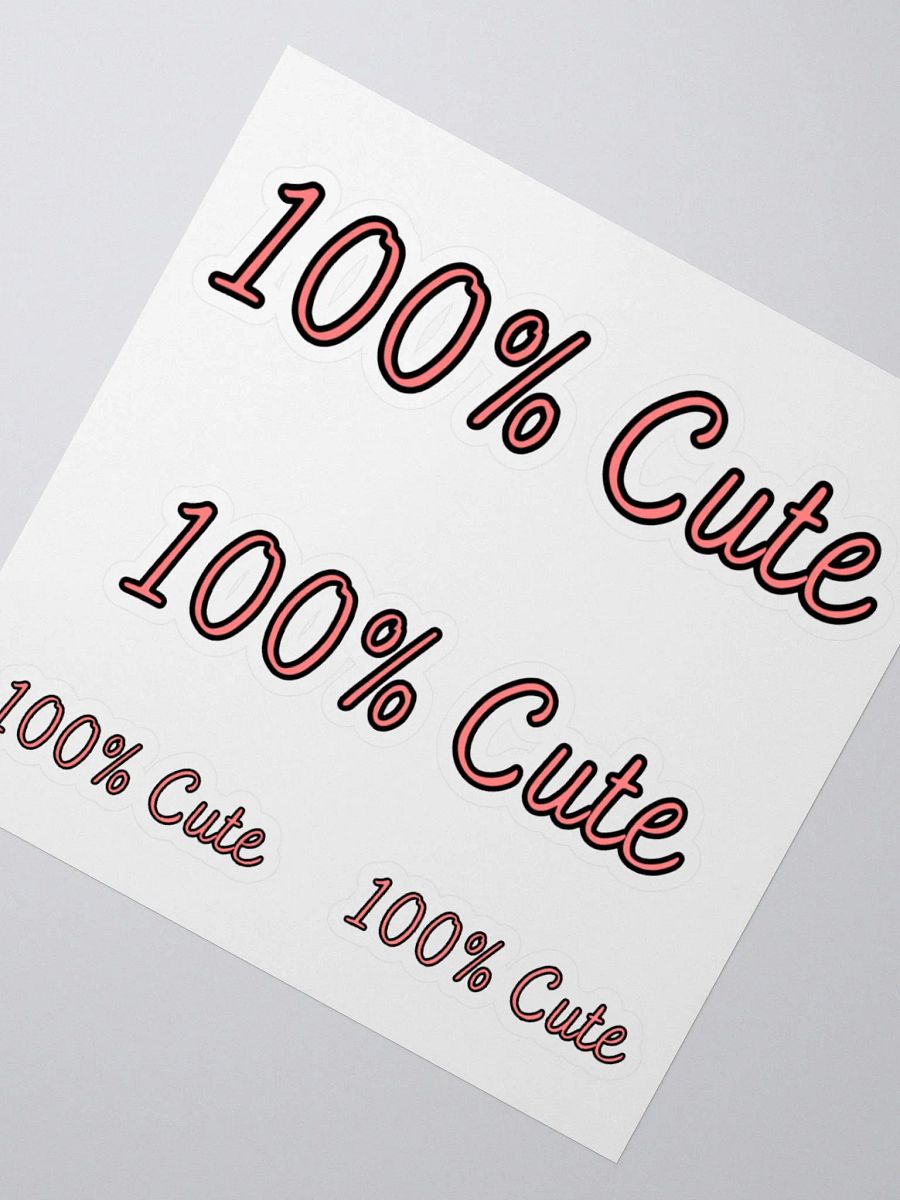 100% Cute Sticker (Pink) product image (2)