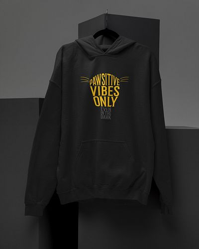Introducing our latest hoodie from the #AragornHouseCollection: “Pawsitive Vibes Only – Even in the Dark” 🌙 

This cozy piece...
