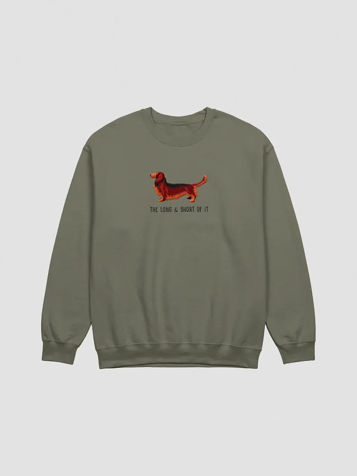 The Long & Short of It Sweatshirt (Embroidered) of a Longhaired Dachshund(Red) product image (7)