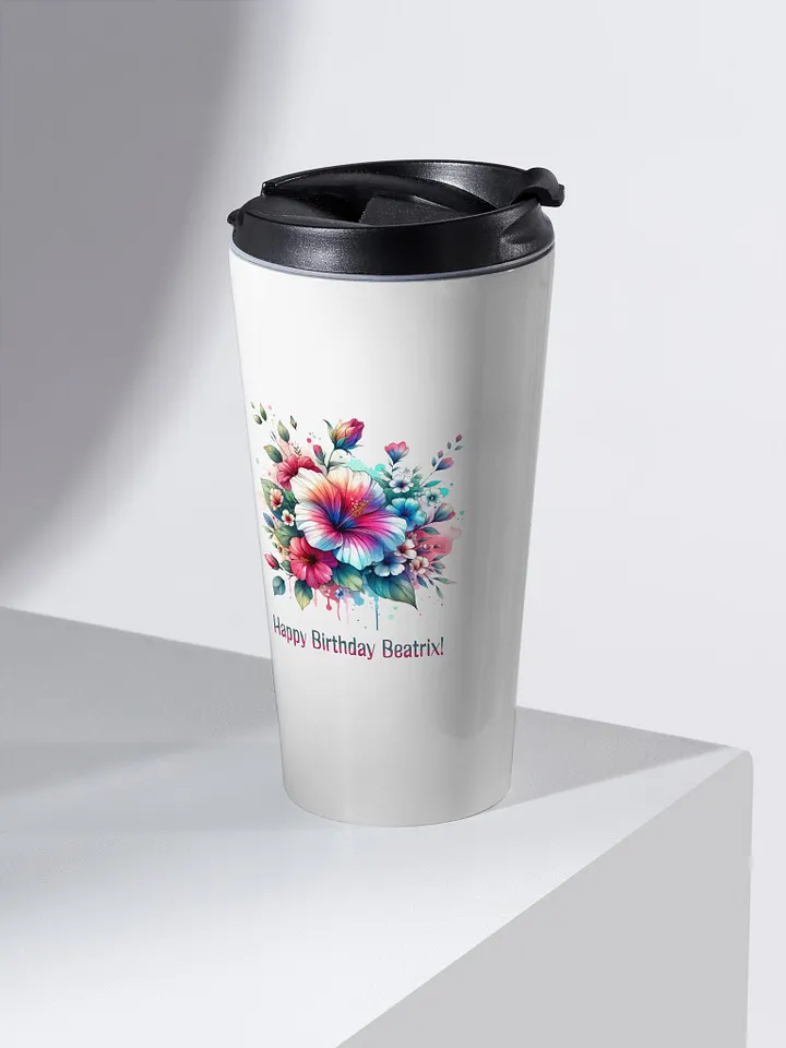 Happy Birthday Beatrix Travel Mug product image (2)