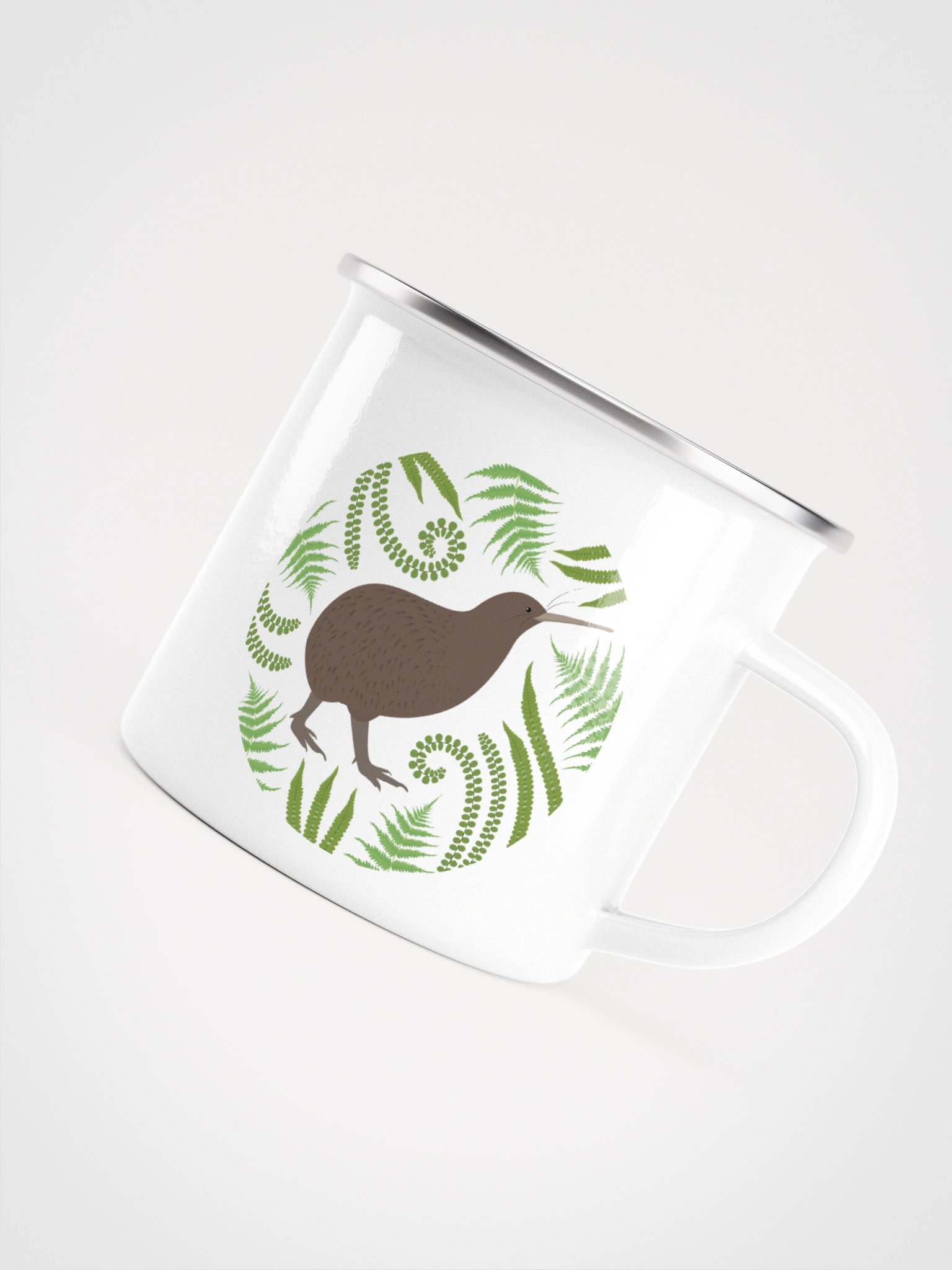 Kiwi and Fern Enamel Mug product image (5)