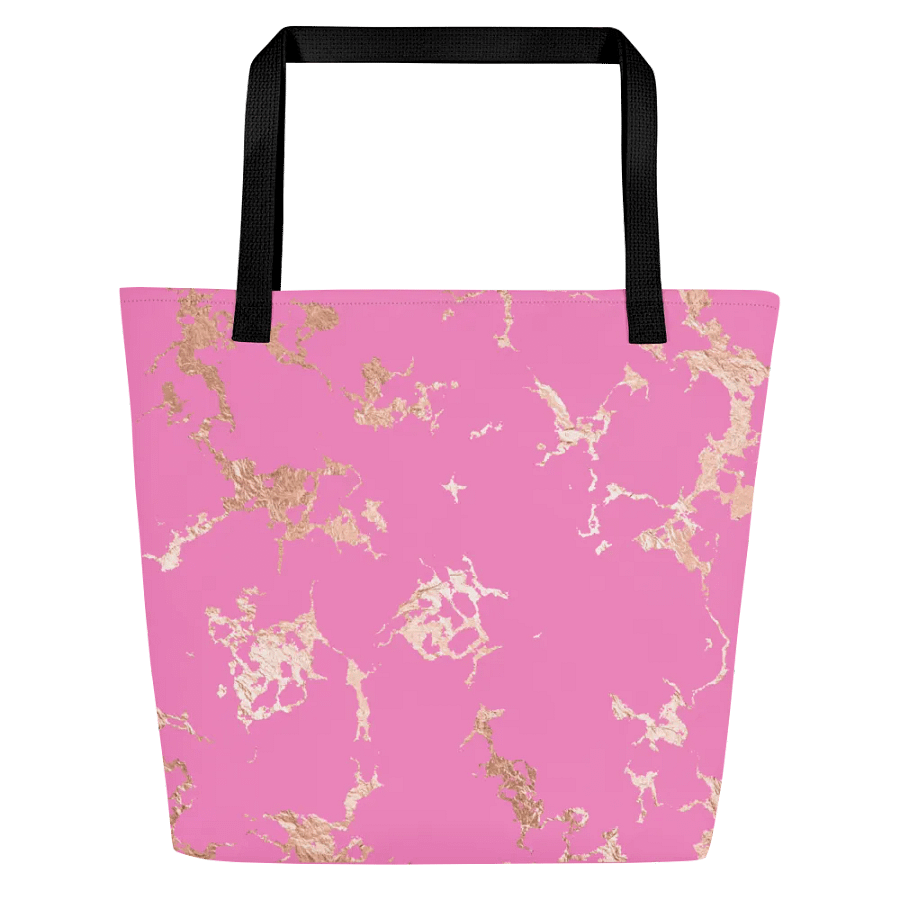 Pink Golden Marble All-Over Tote Bag product image (3)