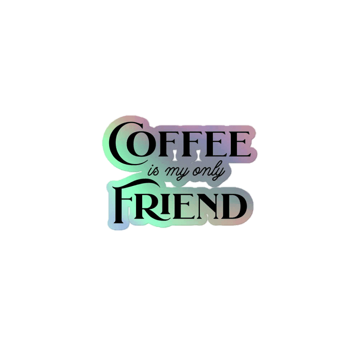 Funky Coffee Lover Holographic Sticker Sheet product image (1)