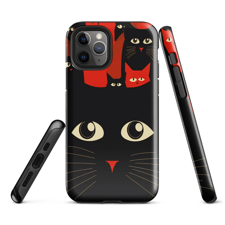 Expressive Eyes Black Cat iPhone® Tough Case product image (2)