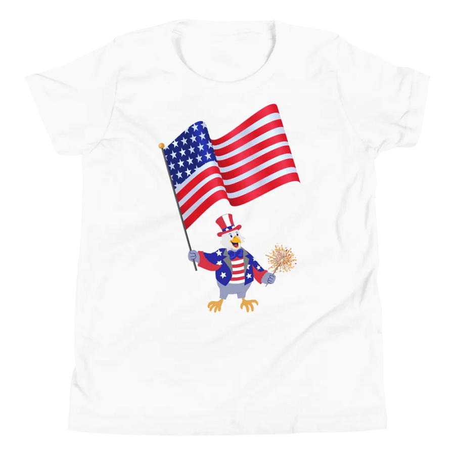 Bald Eagle Uncle Sam Waving the Flag Youth Tee product image (4)