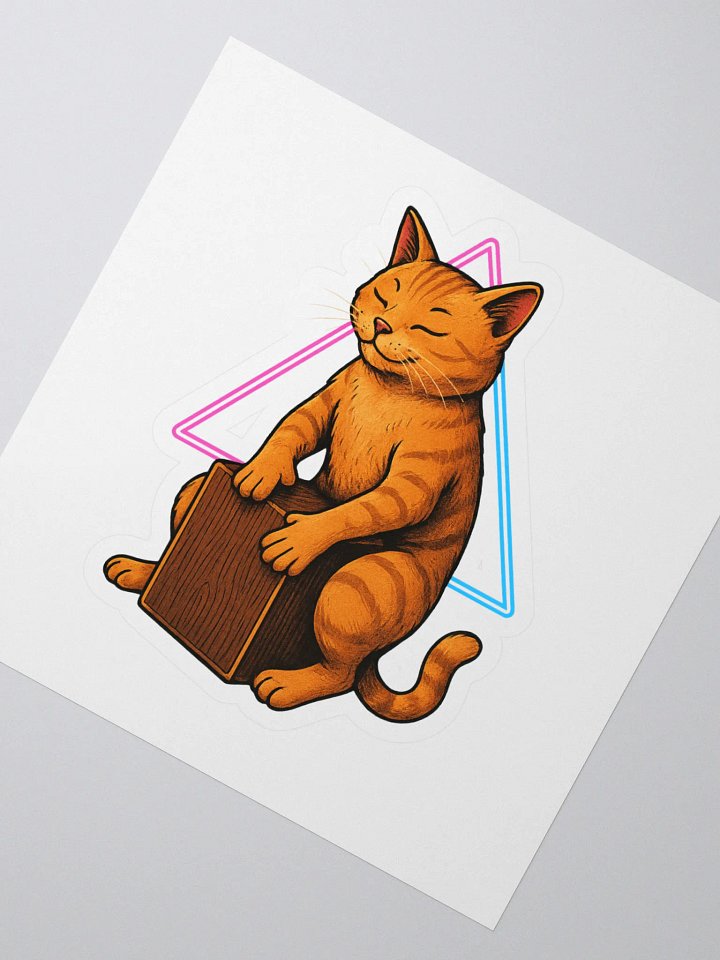 Cajon Cat Sticker product image (2)