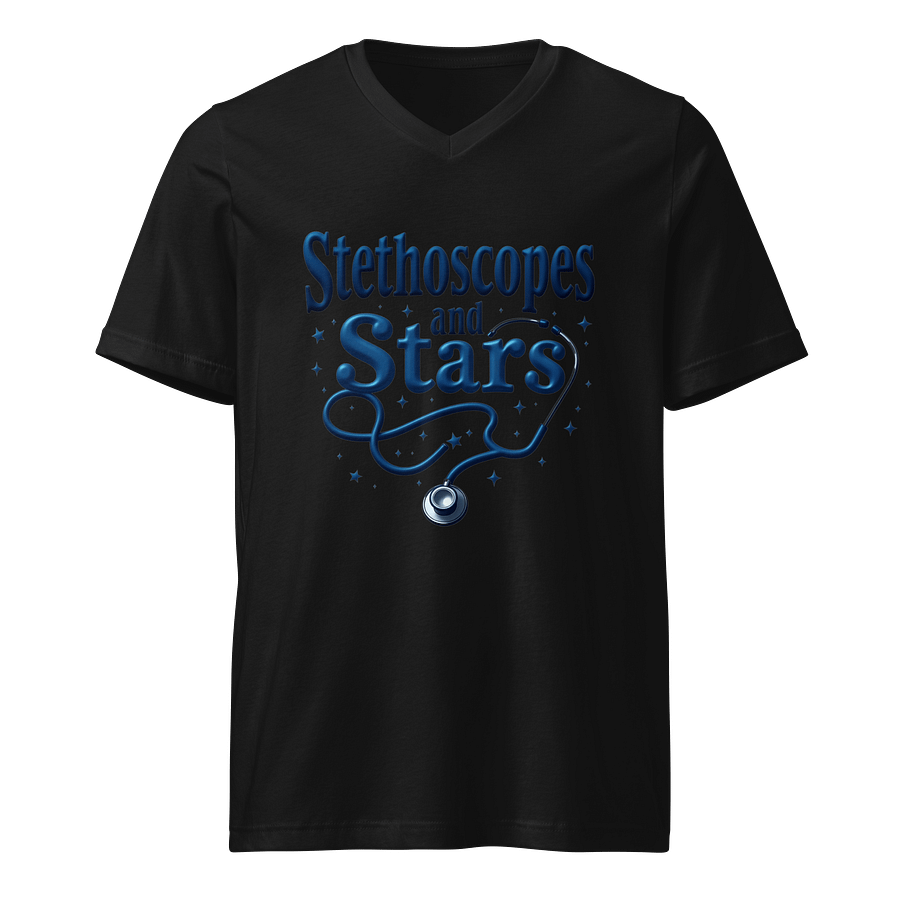 Stethoscopes and Stars V-Neck Tee product image (1)