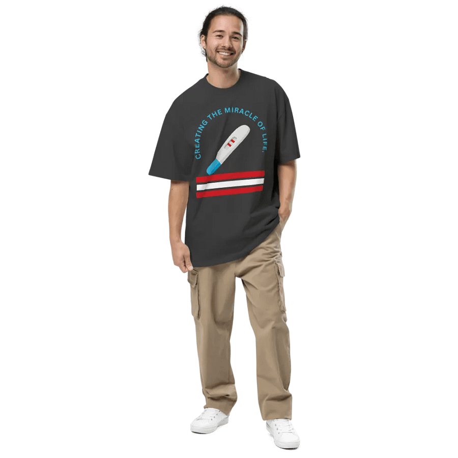 Miracle of Life Pregnancy Test Oversized Tee product image (6)