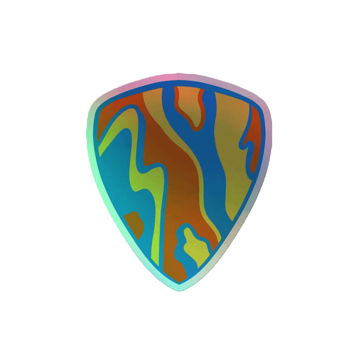 Marble Guitar Pick Holo Sticker product image (1)