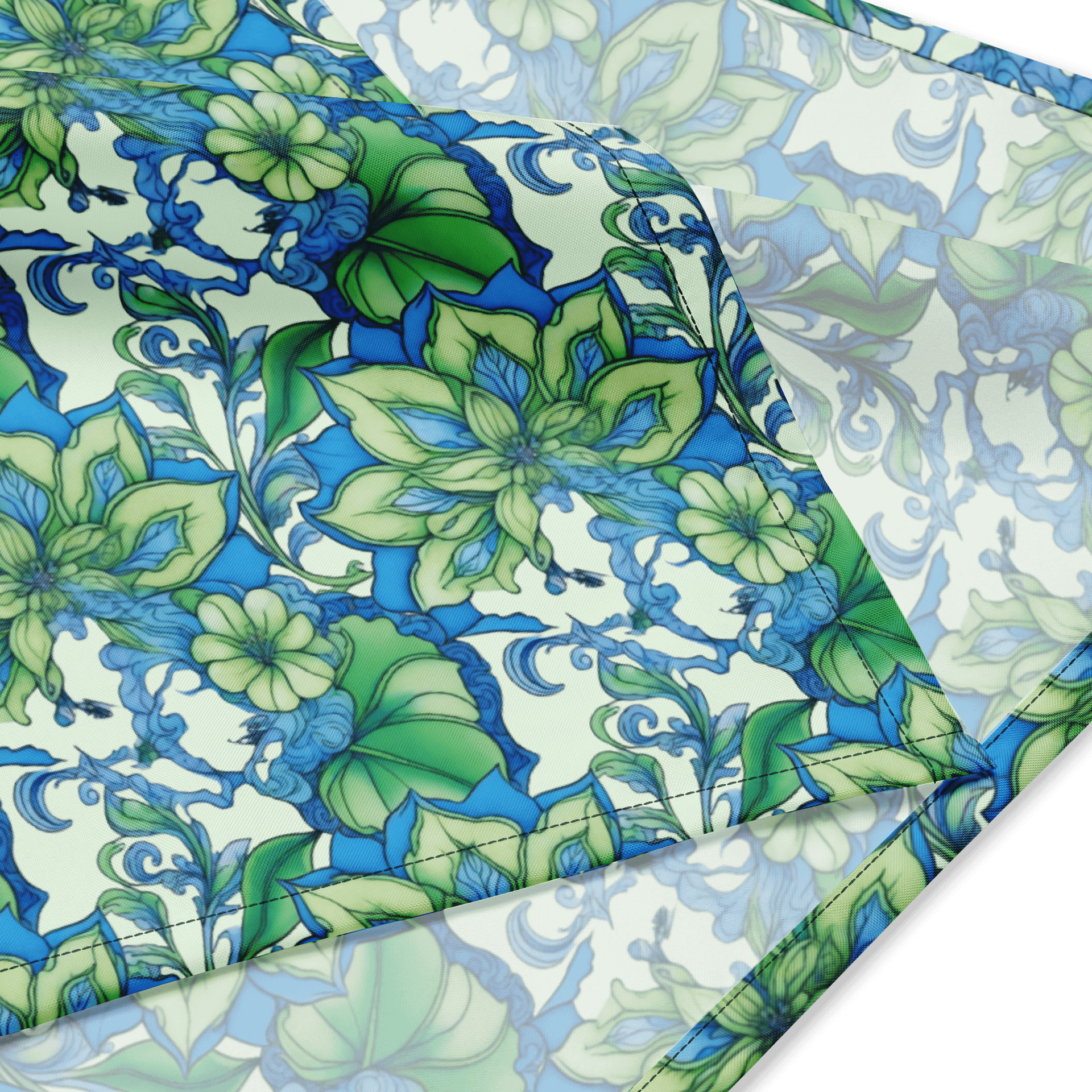 Cool Blue Florals - Bandana product image (3)