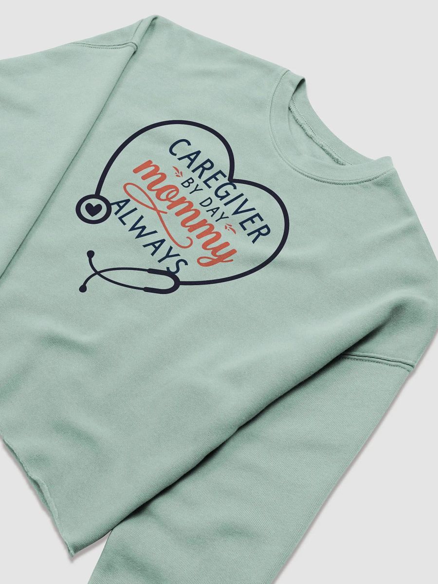 Mommy Caregiver Heart Stethoscope Crop Sweatshirt product image (9)