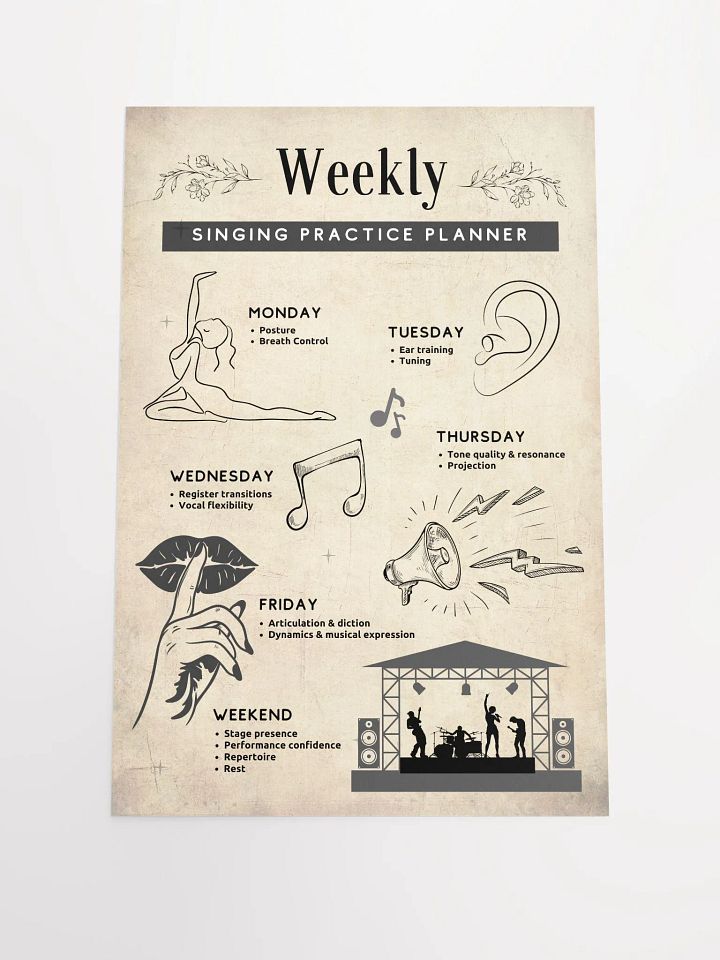 Singing Practice Planner 12'' x 18'' product image (2)