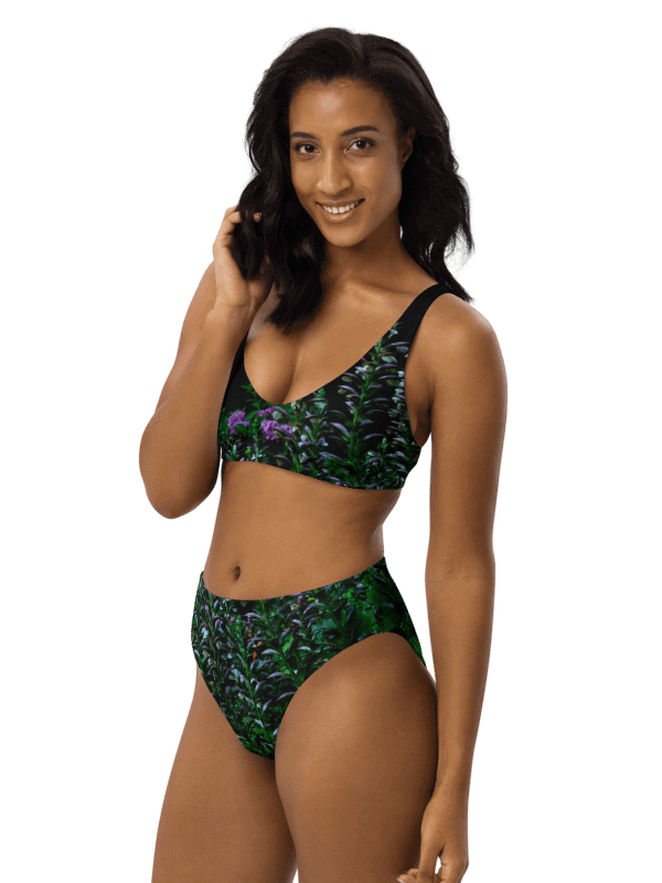 Bikini mit hohem Bund - Blumenkontrast product image (1)