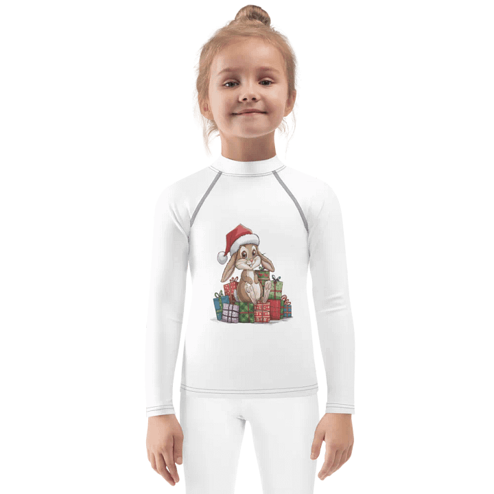 Santa Bunny Kids Rash Guard product image (1)
