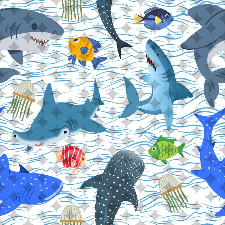 Shark Attack Seamless Pattern product image (1)