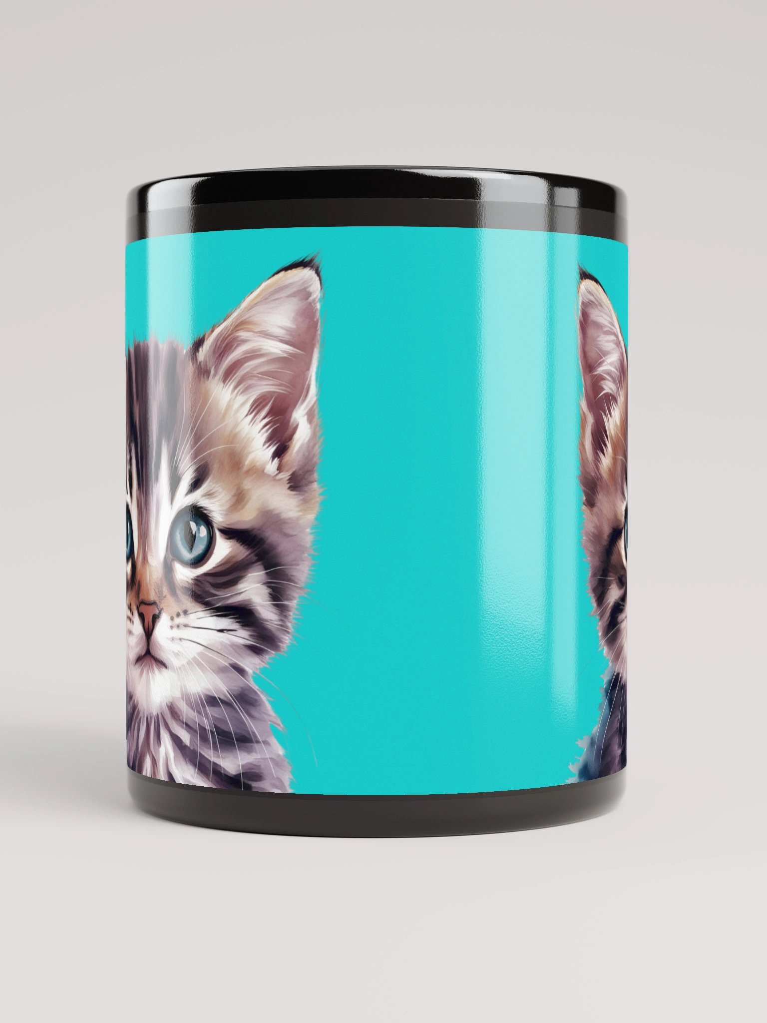 Cat Mug Turquoise product image (10)