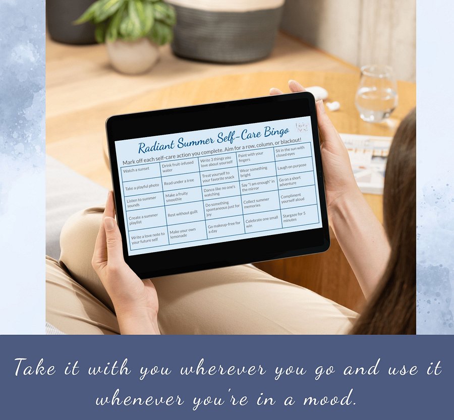 Self-Care Bingo Planner – Digital & Printable | Gentle Wellness Tracker | Self care love mindfulness journal | Slow living Diary | Relaxing product image (8)