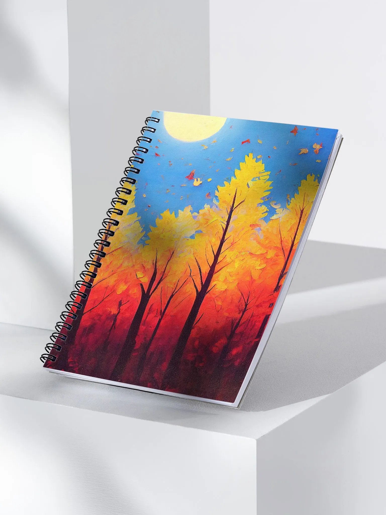 Fall Leaves In The Wind - Autumn Spiral Notebook product image (3)