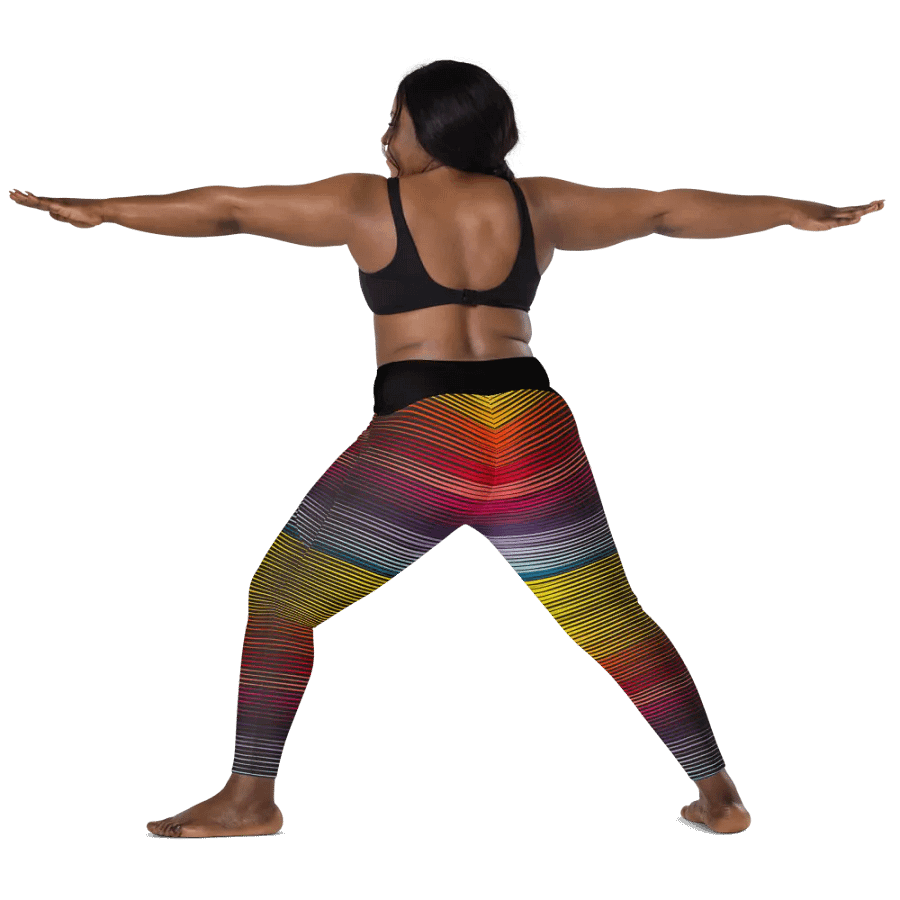 Sunset Mirage Crossover Leggings with Pockets product image (4)