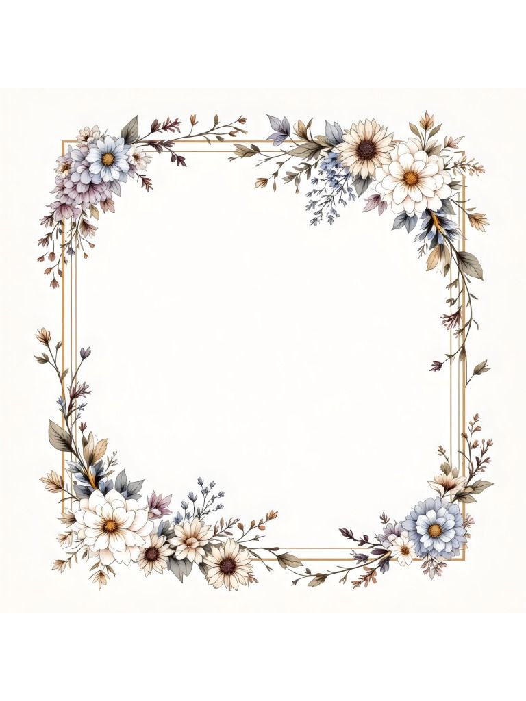 20 Elegant Floral Frames and Borders Clipart Designs, Decorative Frames Set, Floral Illustrations, Soft Pastel Floral Clipart product image (5)
