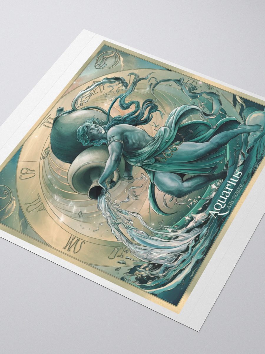 Aquarius Zodiac Vinyl Sticker - Unique Celestial Design product image (7)