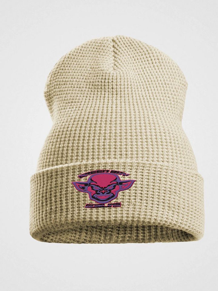 Green Bay Goblins Logo WaffleKnit Beanie Hat product image (3)