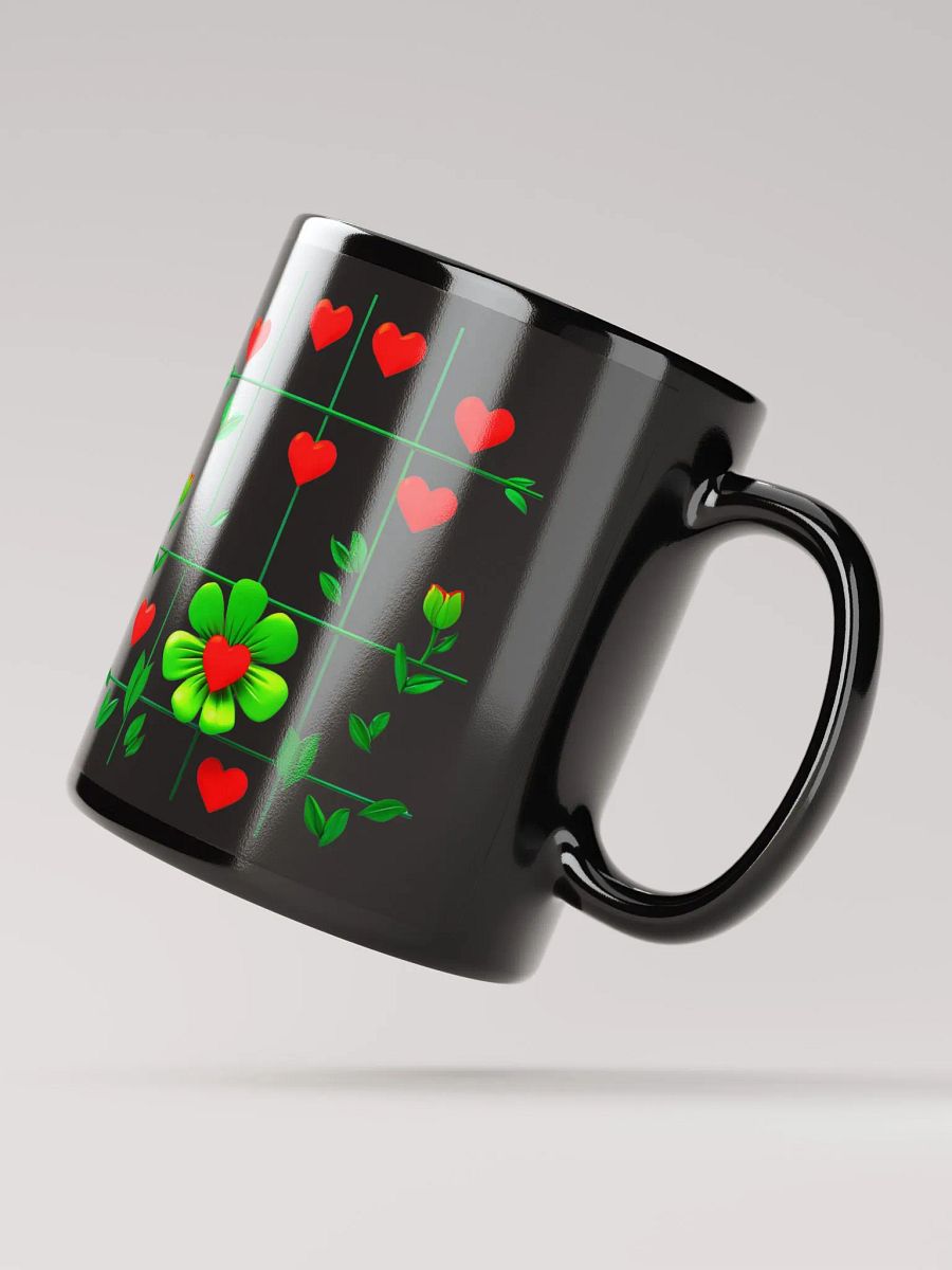 Heartfelt Vines Black Glossy Mug product image (2)