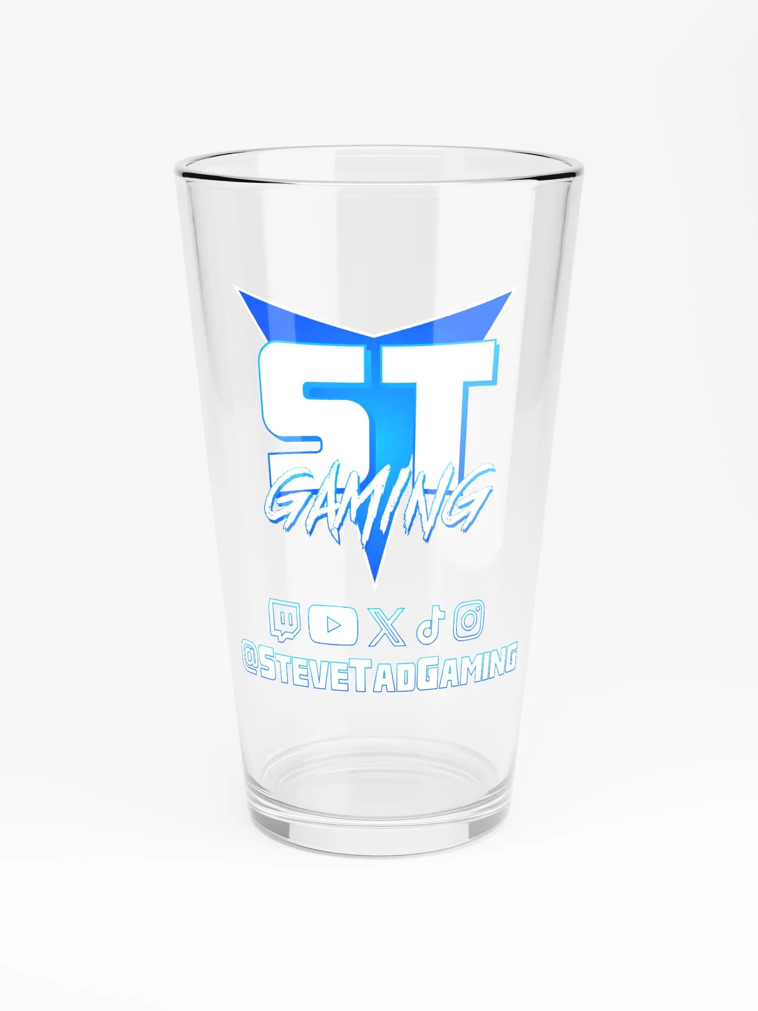 Steve Tad Gaming Logo Pint Glass product image (3)