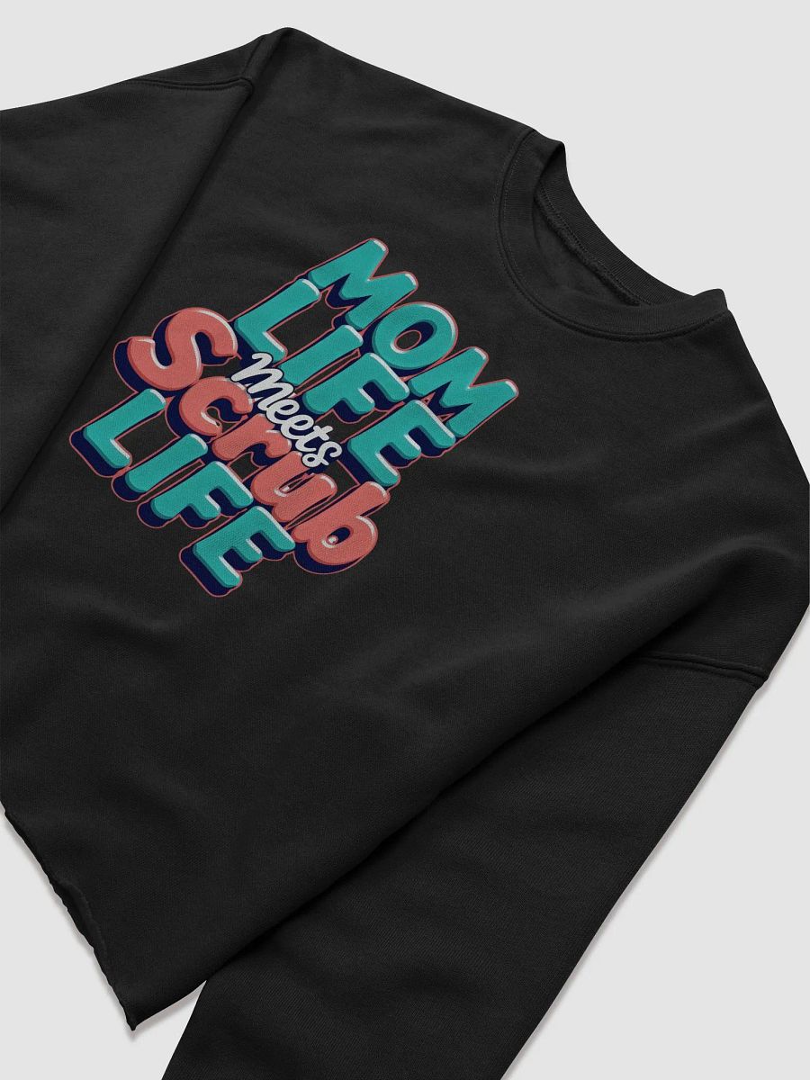 Mom Life Meets Scrub Life Fleece Crop Sweatshirt product image (15)