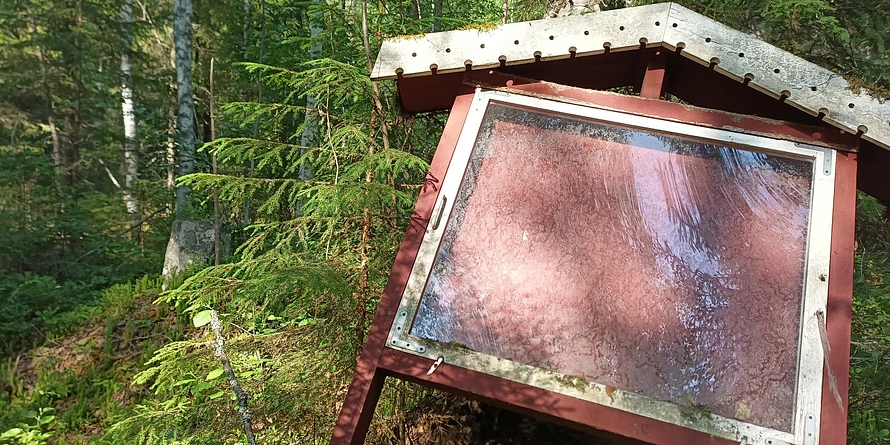 A photo of empty storyboard at Rajanpolvi.