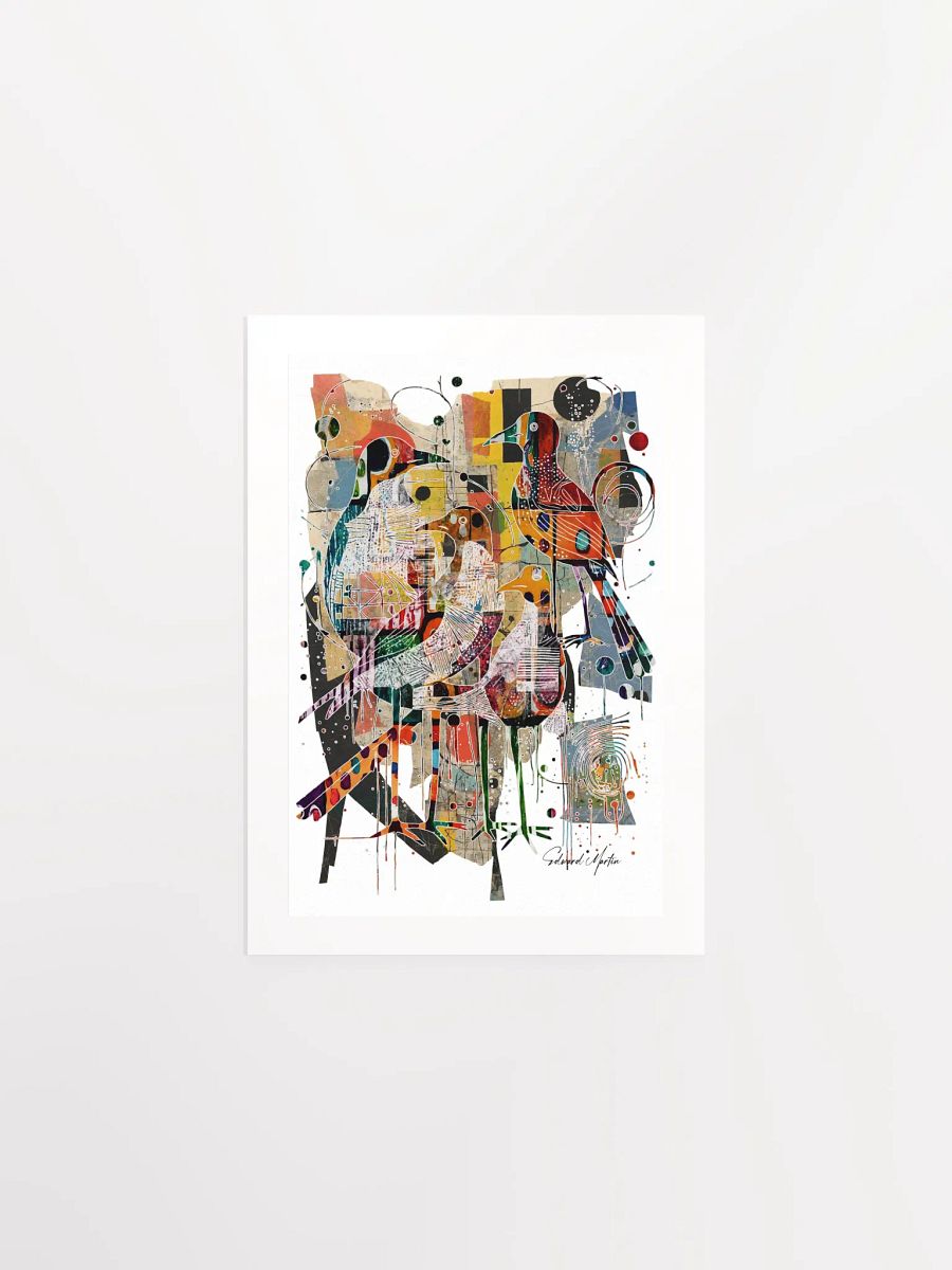 'Gathering' by Edward Martin: Mixed Media Collage : Vibrant Matte Paper Poster product image (2)