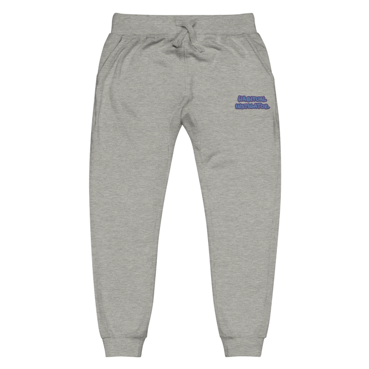 HABITUAL INSTIGATOR (violet design) embroidered fleece joggers product image (2)