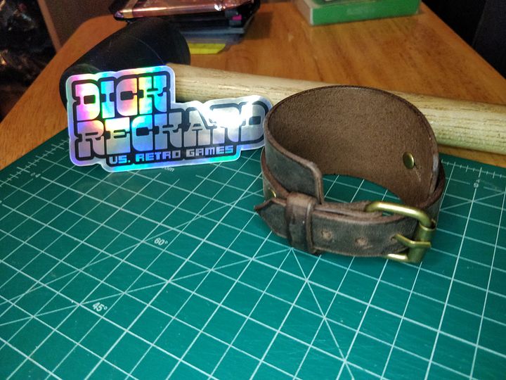 Brown 1 Band Leather Cuff 0A product image (2)