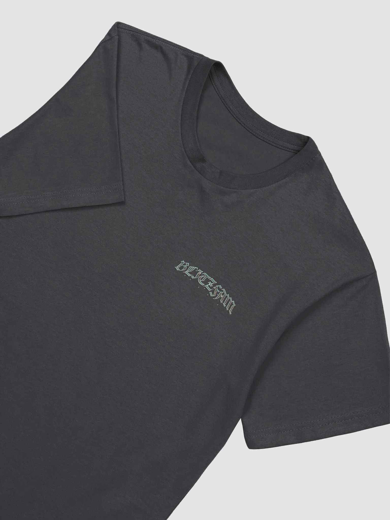 Dark grey t shirt chrome left logo product image (3)