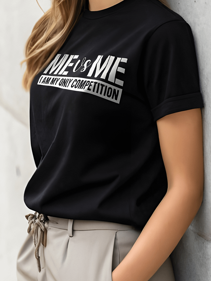 Me Vs Me I Am My Only Competition - Women's Black T-Shirt product image (1)