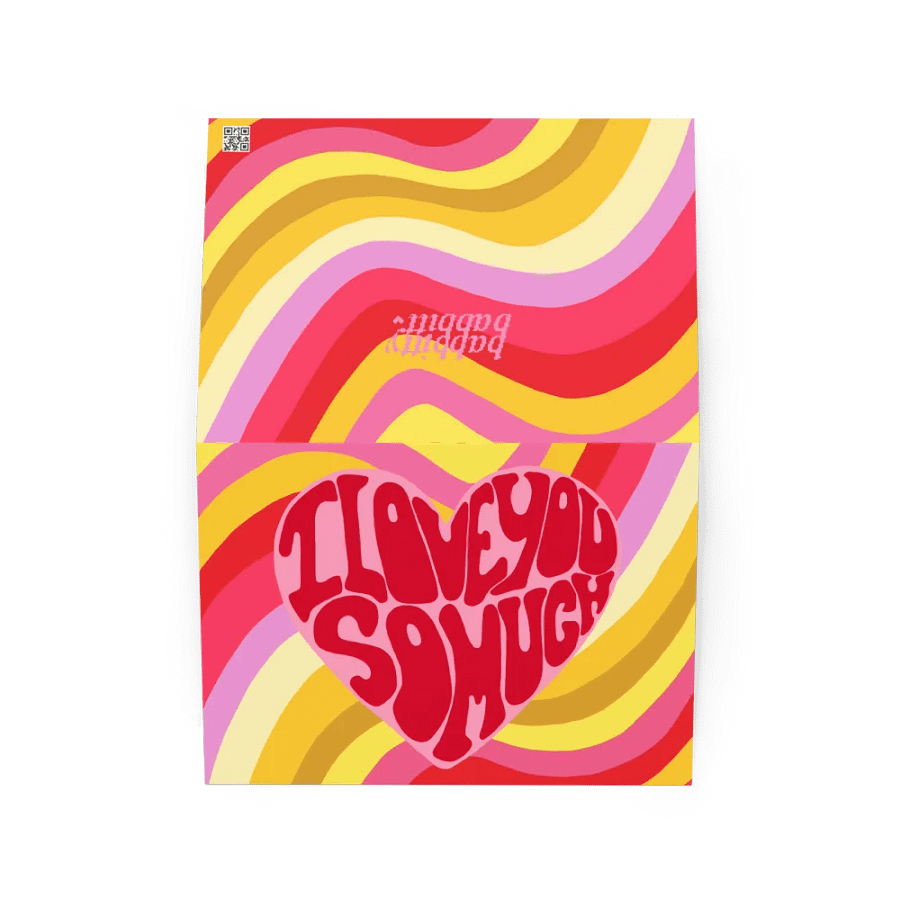 I Love You So Much retro landscape greeting card product image (2)