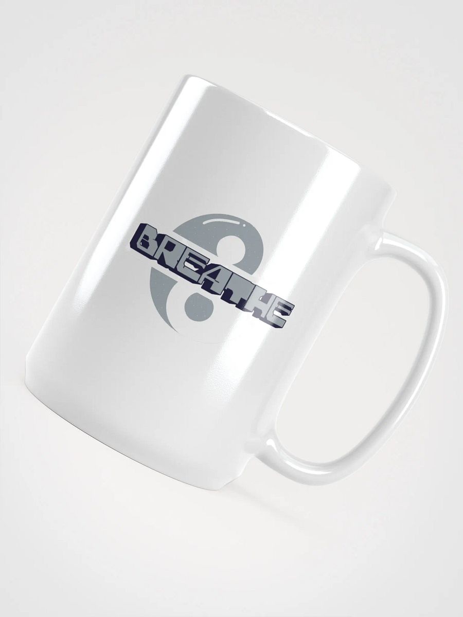 Breathe White Glossy Mug | Sip in Style and Mindfulness product image (4)