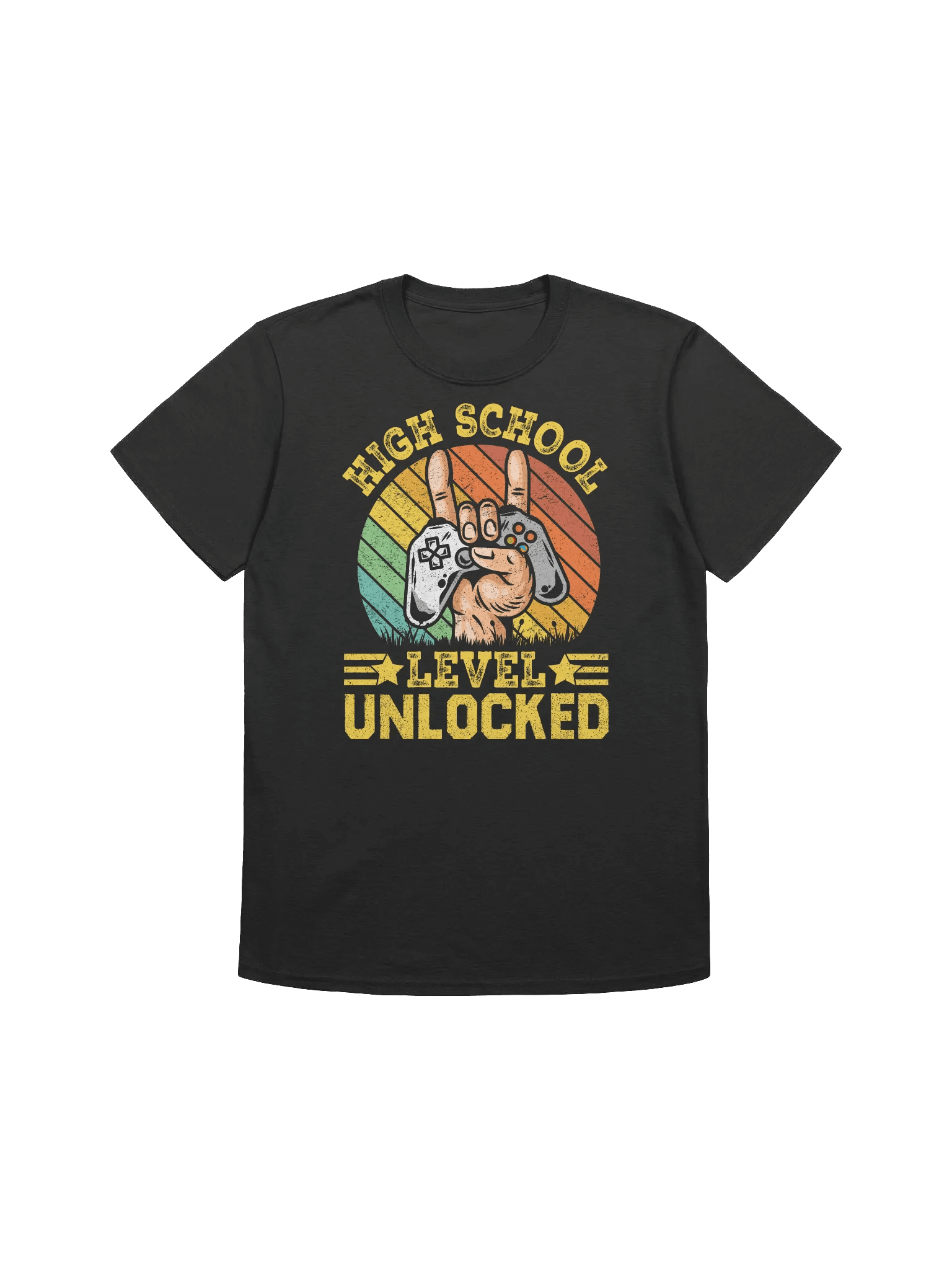 High School Level Unlocked - Gaming Graduation Graphic T-Shirt product image (6)